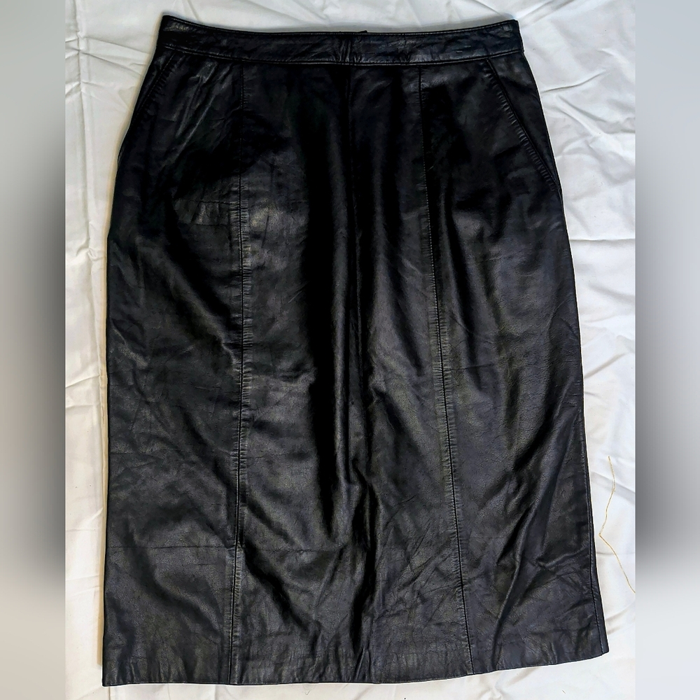 VINTAGE Berman's Leather Skirt